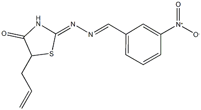 3-nitrobenzaldehyde (5-allyl-4-oxo-1,3-thiazolidin-2-ylidene)hydrazone,327062-30-6,结构式