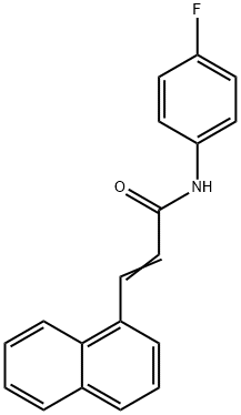 N-(4-fluorophenyl)-3-(1-naphthyl)acrylamide Structure