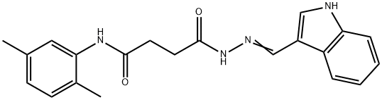 327065-26-9 N-(2,5-dimethylphenyl)-4-[2-(1H-indol-3-ylmethylene)hydrazino]-4-oxobutanamide