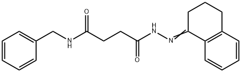N-benzyl-4-[2-(3,4-dihydro-1(2H)-naphthalenylidene)hydrazino]-4-oxobutanamide Structure