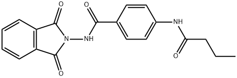 4-(butyrylamino)-N-(1,3-dioxo-1,3-dihydro-2H-isoindol-2-yl)benzamide Struktur