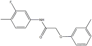 N-(3-fluoro-4-methylphenyl)-2-(3-methylphenoxy)acetamide Struktur