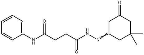 4-[2-(3,3-dimethyl-5-oxocyclohexylidene)hydrazino]-4-oxo-N-phenylbutanamide Structure