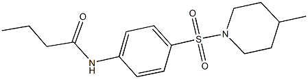 N-{4-[(4-methyl-1-piperidinyl)sulfonyl]phenyl}butanamide Structure