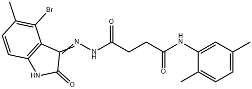 4-[2-(4-bromo-5-methyl-2-oxo-1,2-dihydro-3H-indol-3-ylidene)hydrazino]-N-(2,5-dimethylphenyl)-4-oxobutanamide|