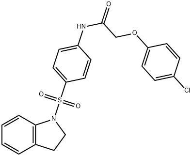 2-(4-chlorophenoxy)-N-[4-(2,3-dihydro-1H-indol-1-ylsulfonyl)phenyl]acetamide,327066-27-3,结构式