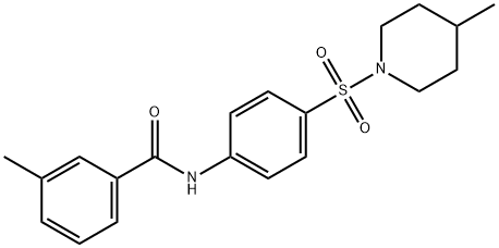 327066-28-4 3-methyl-N-{4-[(4-methylpiperidin-1-yl)sulfonyl]phenyl}benzamide