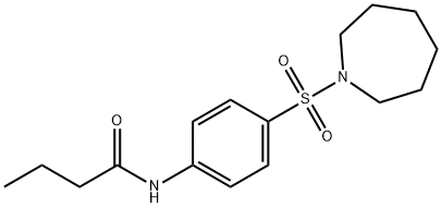 N-[4-(1-azepanylsulfonyl)phenyl]butanamide 结构式