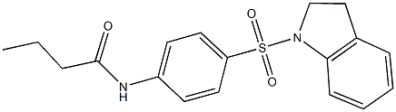 N-[4-(2,3-dihydro-1H-indol-1-ylsulfonyl)phenyl]butanamide Structure