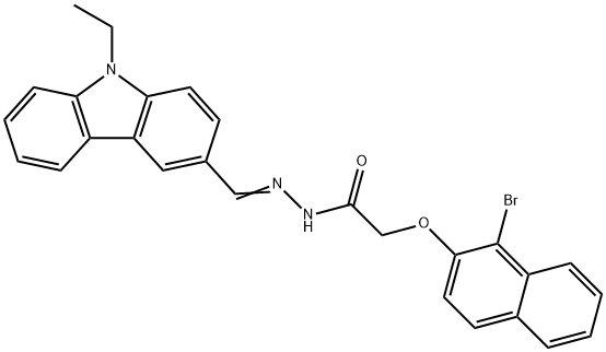 327066-54-6 2-[(1-bromo-2-naphthyl)oxy]-N'-[(9-ethyl-9H-carbazol-3-yl)methylene]acetohydrazide