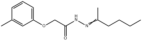 N'-(1-methylpentylidene)-2-(3-methylphenoxy)acetohydrazide,327066-63-7,结构式