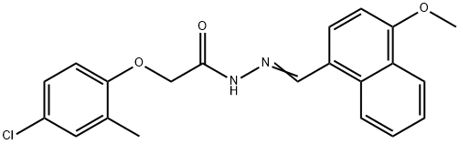 2-(4-chloro-2-methylphenoxy)-N'-[(4-methoxy-1-naphthyl)methylene]acetohydrazide Struktur