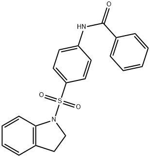 N-[4-(2,3-dihydro-1H-indol-1-ylsulfonyl)phenyl]benzamide 结构式