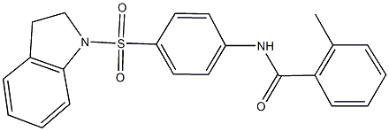 N-[4-(2,3-dihydro-1H-indol-1-ylsulfonyl)phenyl]-2-methylbenzamide Structure