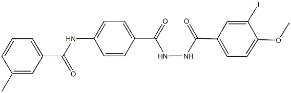 N-(4-{[2-(3-iodo-4-methoxybenzoyl)hydrazino]carbonyl}phenyl)-3-methylbenzamide Struktur