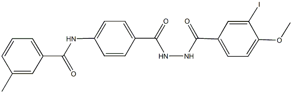 N-(4-{[2-(3-iodo-4-methoxybenzoyl)hydrazino]carbonyl}phenyl)-3-methylbenzamide Structure