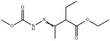 methyl 2-[2-(ethoxycarbonyl)-1-methylbutylidene]hydrazinecarboxylate Struktur