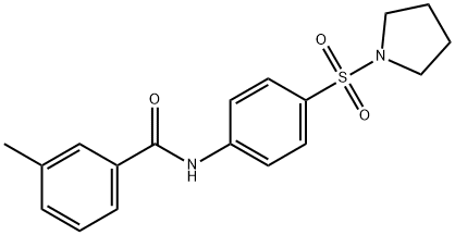 3-methyl-N-[4-(pyrrolidin-1-ylsulfonyl)phenyl]benzamide Structure