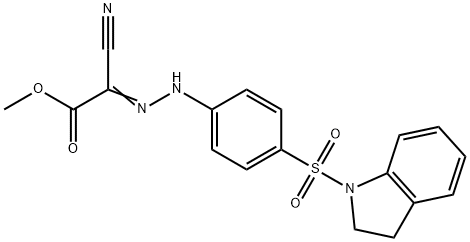 methyl cyano{[4-(2,3-dihydro-1H-indol-1-ylsulfonyl)phenyl]hydrazono}acetate,327068-10-0,结构式