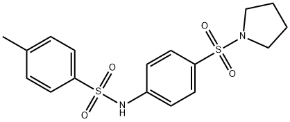 4-methyl-N-[4-(1-pyrrolidinylsulfonyl)phenyl]benzenesulfonamide Structure
