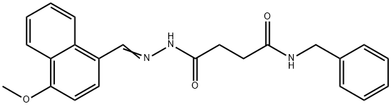 N-benzyl-4-{2-[(4-methoxy-1-naphthyl)methylene]hydrazino}-4-oxobutanamide,327068-84-8,结构式