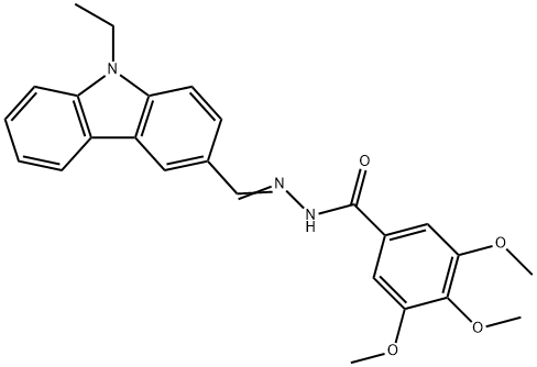N'-[(9-ethyl-9H-carbazol-3-yl)methylene]-3,4,5-trimethoxybenzohydrazide Structure