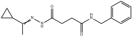 N-benzyl-4-[2-(1-cyclopropylethylidene)hydrazino]-4-oxobutanamide Structure