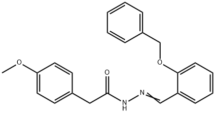 N'-[2-(benzyloxy)benzylidene]-2-(4-methoxyphenyl)acetohydrazide Struktur
