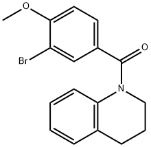 1-(3-bromo-4-methoxybenzoyl)-1,2,3,4-tetrahydroquinoline 化学構造式