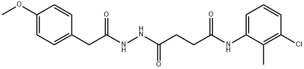 N-(3-chloro-2-methylphenyl)-4-{2-[(4-methoxyphenyl)acetyl]hydrazino}-4-oxobutanamide Struktur