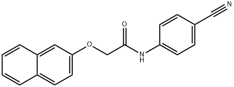 N-(4-cyanophenyl)-2-(2-naphthyloxy)acetamide 化学構造式