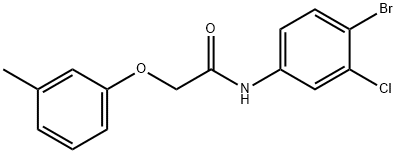 N-(4-bromo-3-chlorophenyl)-2-(3-methylphenoxy)acetamide Struktur