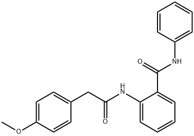 2-{[(4-methoxyphenyl)acetyl]amino}-N-phenylbenzamide 化学構造式