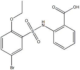 2-{[(5-bromo-2-ethoxyphenyl)sulfonyl]amino}benzoic acid Structure