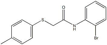 N-(2-bromophenyl)-2-[(4-methylphenyl)sulfanyl]acetamide Structure