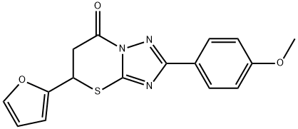 5-(2-furyl)-2-(4-methoxyphenyl)-5,6-dihydro-7H-[1,2,4]triazolo[5,1-b][1,3]thiazin-7-one Structure