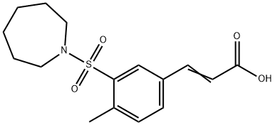 3-[3-(1-azepanylsulfonyl)-4-methylphenyl]acrylic acid,327094-06-4,结构式