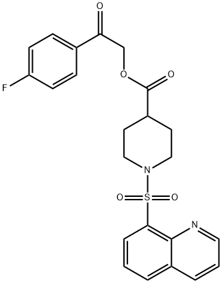2-(4-fluorophenyl)-2-oxoethyl 1-(quinolin-8-ylsulfonyl)piperidine-4-carboxylate|