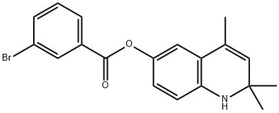 2,2,4-trimethyl-1,2-dihydro-6-quinolinyl 3-bromobenzoate 结构式