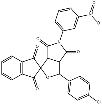 1-(4-chlorophenyl)-5-(3-nitrophenyl)dihydro-1',3',4,6(2'H,3H,5H)-tetraoxospiro(1H-furo[3,4-c]pyrrole-3,2'-[1'H]-indene)|