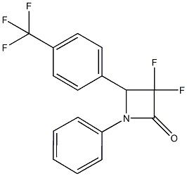 3,3-difluoro-1-phenyl-4-[4-(trifluoromethyl)phenyl]-2-azetidinone Structure