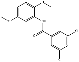 3,5-dichloro-N-(2,5-dimethoxyphenyl)benzamide 化学構造式