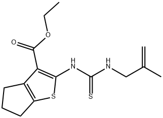 ethyl 2-({[(2-methyl-2-propenyl)amino]carbothioyl}amino)-5,6-dihydro-4H-cyclopenta[b]thiophene-3-carboxylate|