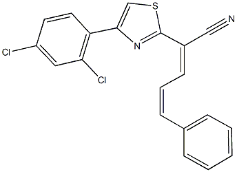 2-[4-(2,4-dichlorophenyl)-1,3-thiazol-2-yl]-5-phenyl-2,4-pentadienenitrile 化学構造式