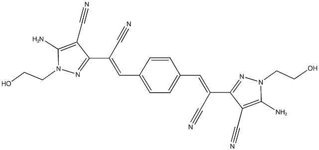 5-amino-3-[2-(4-{2-[5-amino-4-cyano-1-(2-hydroxyethyl)-1H-pyrazol-3-yl]-2-cyanovinyl}phenyl)-1-cyanovinyl]-1-(2-hydroxyethyl)-1H-pyrazole-4-carbonitrile|