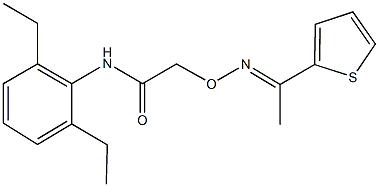 N-(2,6-diethylphenyl)-2-({[1-(2-thienyl)ethylidene]amino}oxy)acetamide|