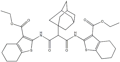 327979-16-8 ethyl 2-[(2-(1-adamantyl)-3-{[3-(ethoxycarbonyl)-4,5,6,7-tetrahydro-1-benzothien-2-yl]amino}-3-oxopropanoyl)amino]-4,5,6,7-tetrahydro-1-benzothiophene-3-carboxylate