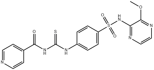 4-{[(isonicotinoylamino)carbothioyl]amino}-N-(3-methoxy-2-pyrazinyl)benzenesulfonamide 化学構造式
