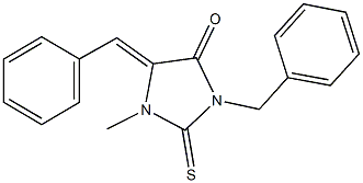 3-benzyl-5-benzylidene-1-methyl-2-thioxo-4-imidazolidinone,328000-94-8,结构式