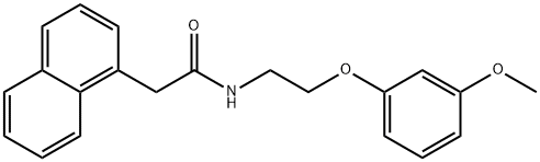 N-[2-(3-methoxyphenoxy)ethyl]-2-(1-naphthyl)acetamide Struktur